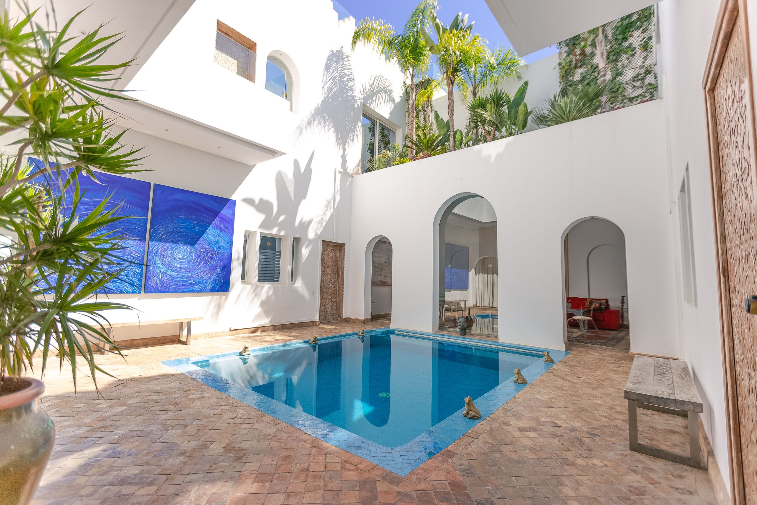 Villa luxe Rabat avec piscine et architecture elegante
